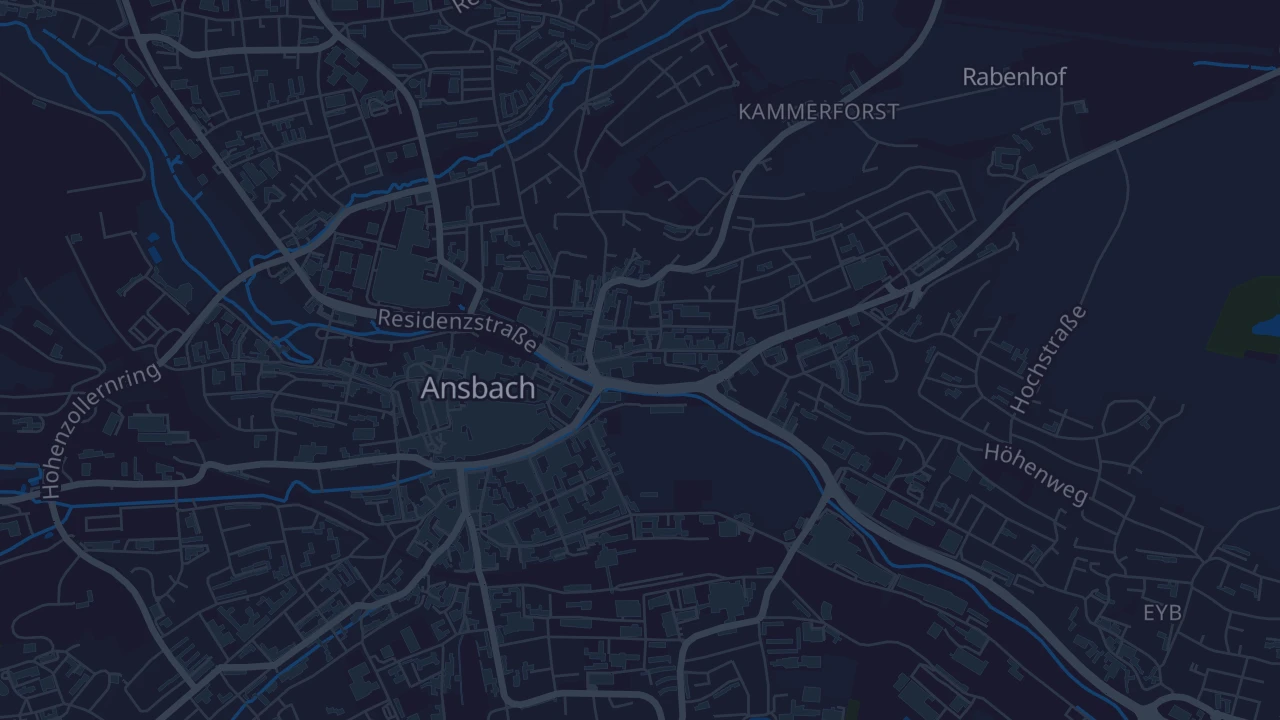 Karte von Ansbach