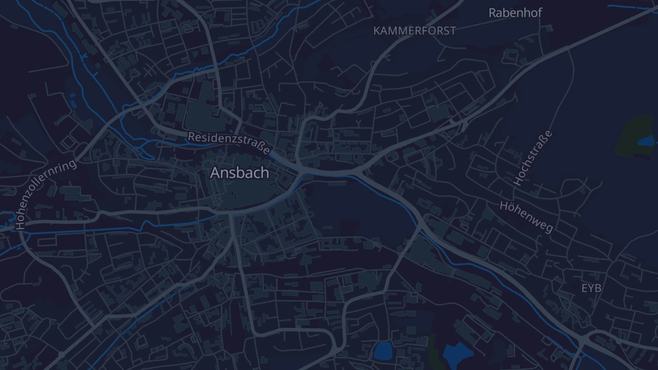 Karte von Ansbach