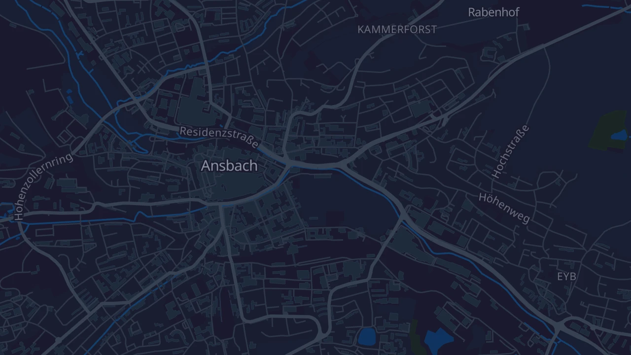 Karte von Ansbach