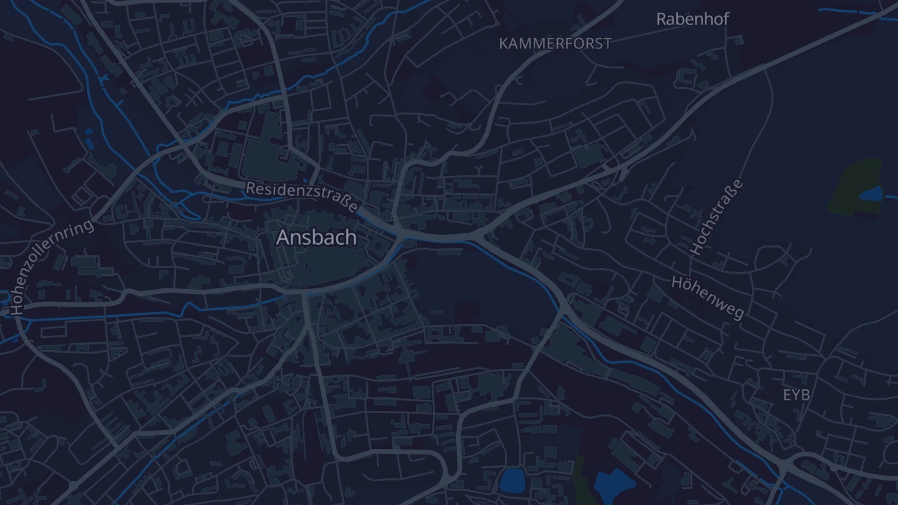 Karte von Ansbach