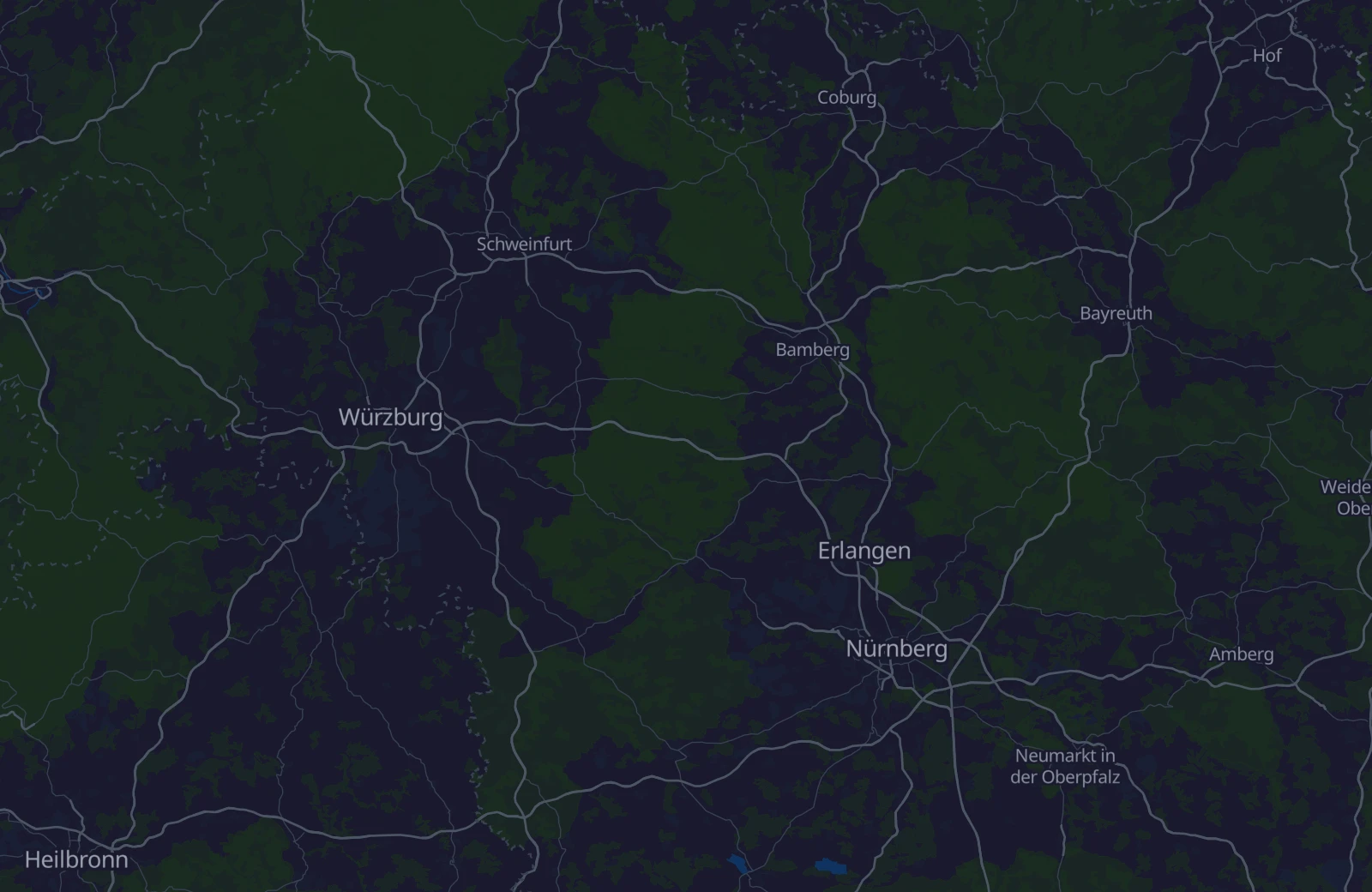 Karte: Umkreis von 40 km