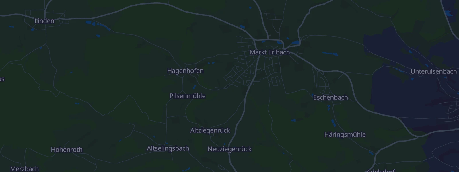 Karte von Markt Erlbach