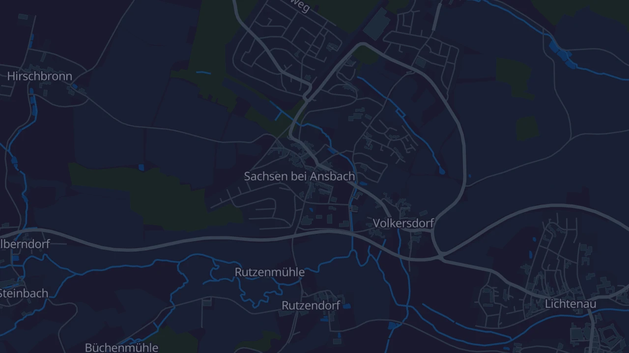 Karte von Sachsen bei Ansbach