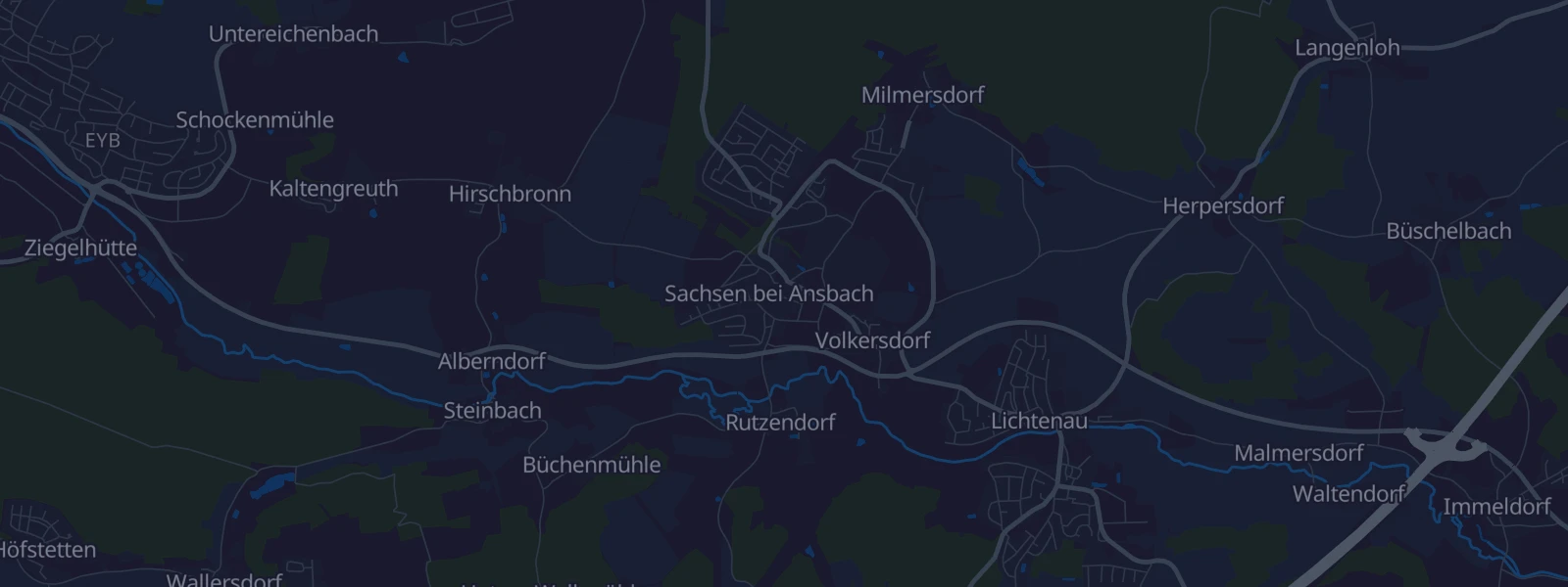 Karte von Sachsen bei Ansbach