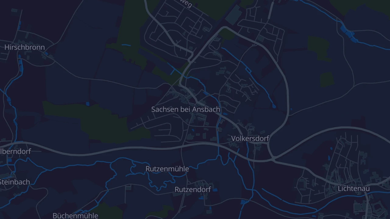 Karte von Sachsen bei Ansbach