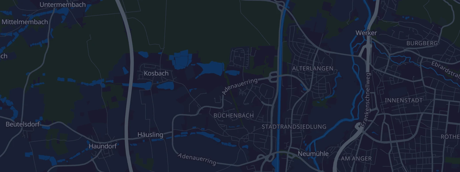Karte von Erlangen-Büchenbach