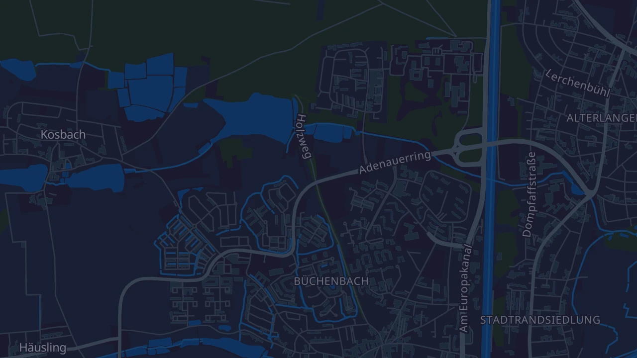 Karte von Erlangen-Büchenbach