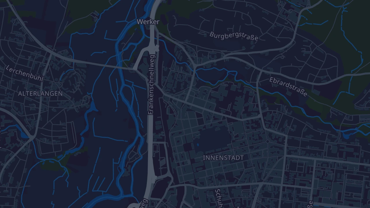 Karte von Erlangen