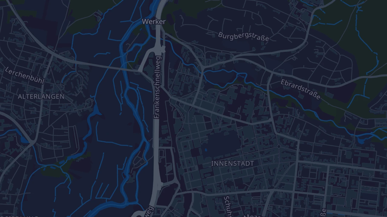 Karte von Erlangen