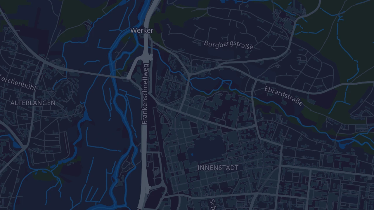Karte von Erlangen