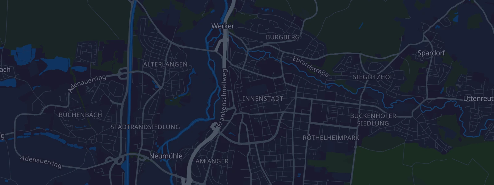 Karte von Erlangen