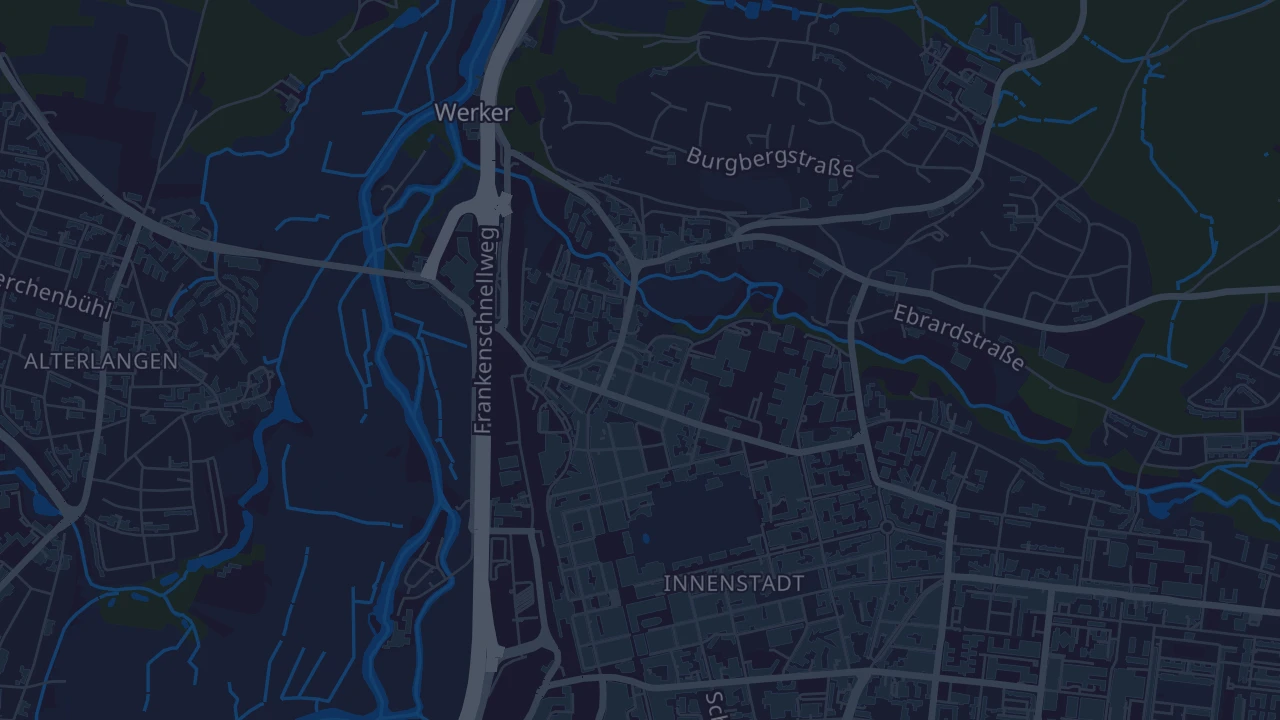 Karte von Erlangen