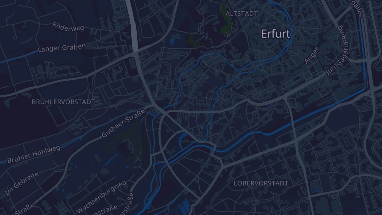 Karte von Erfurt - Brühlervorstadt