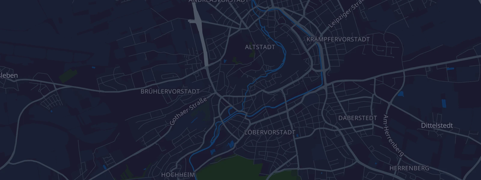 Karte von Erfurt - Brühlervorstadt