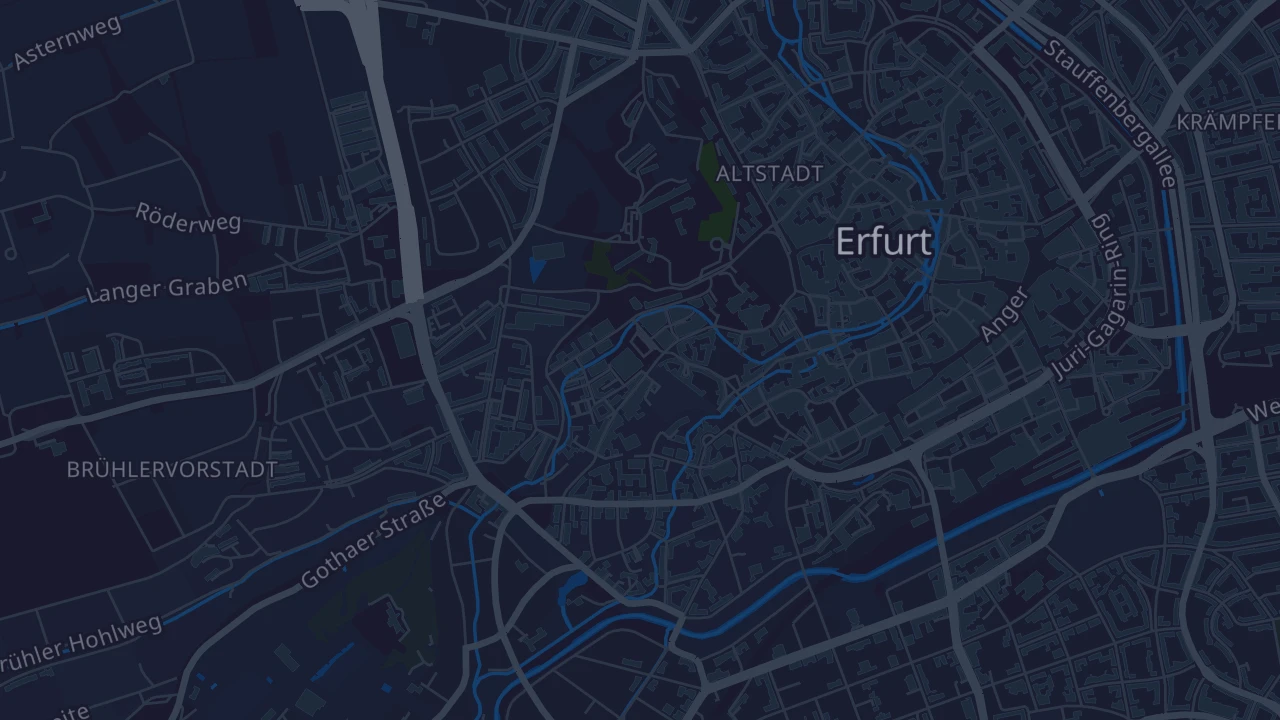 Karte von Erfurt - Brühlervorstadt