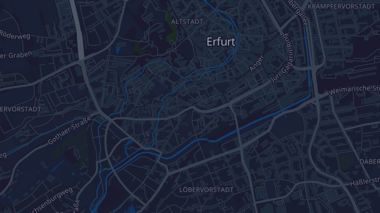 Karte von Erfurt - Brühlervorstadt