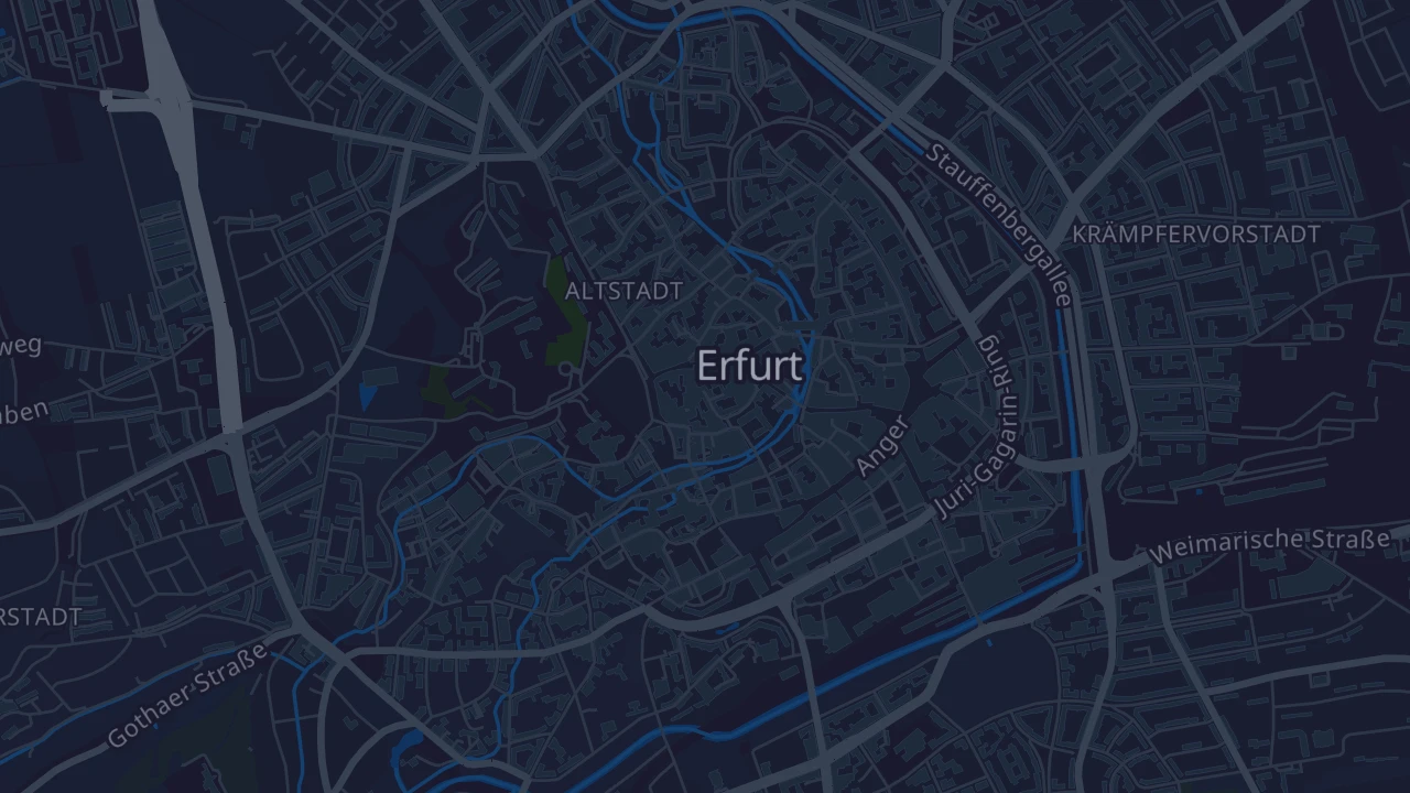 Karte von Erfurt - Altstadt