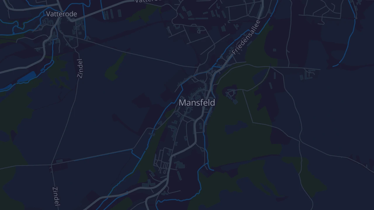 Karte von Stadt Mansfeld