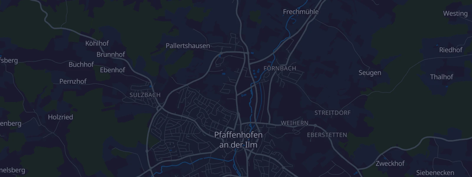 Karte von Pfaffenhofen an der Ilm