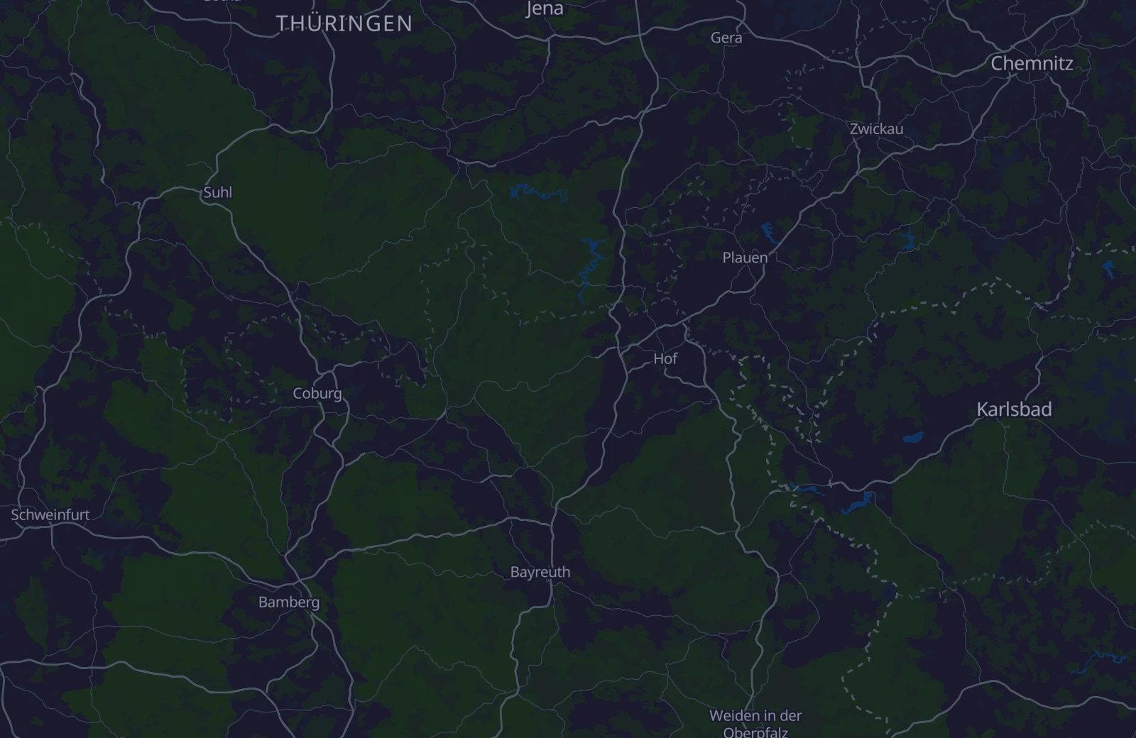 Karte: Umkreis von 38 km