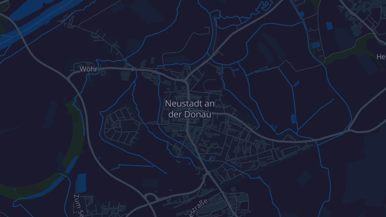 Karte von Neustadt an der Donau