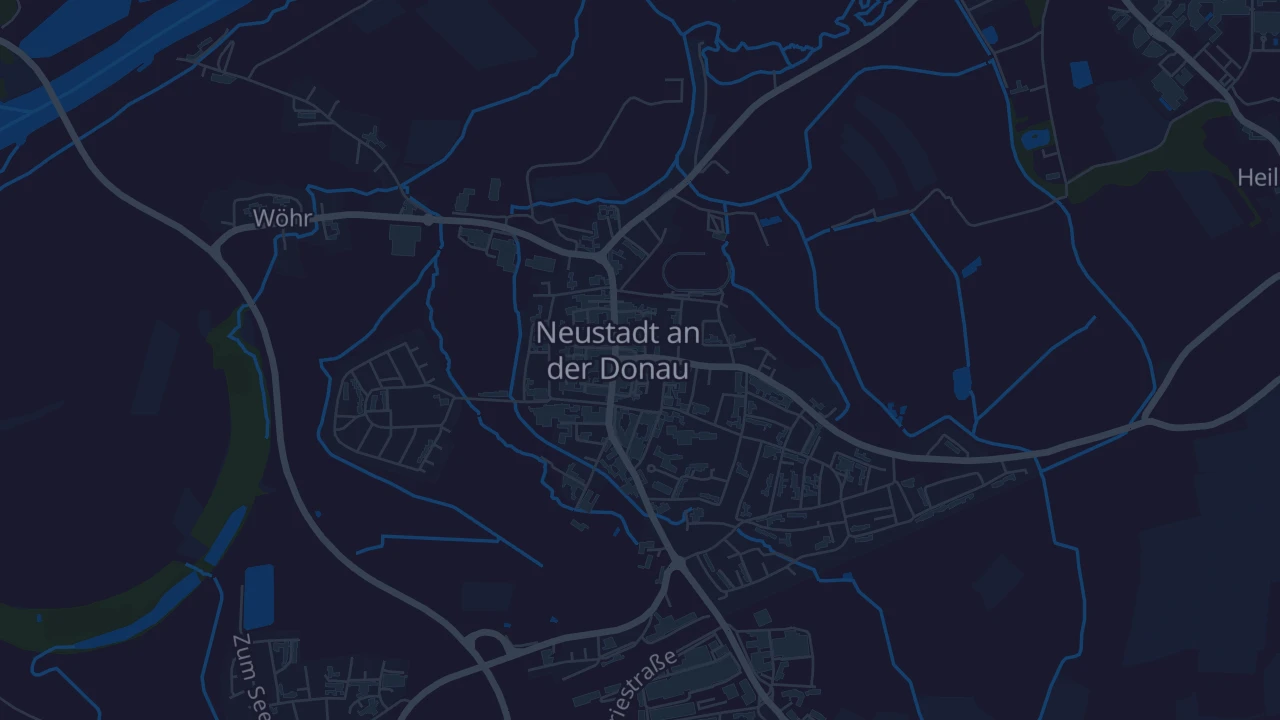 Karte von Neustadt an der Donau
