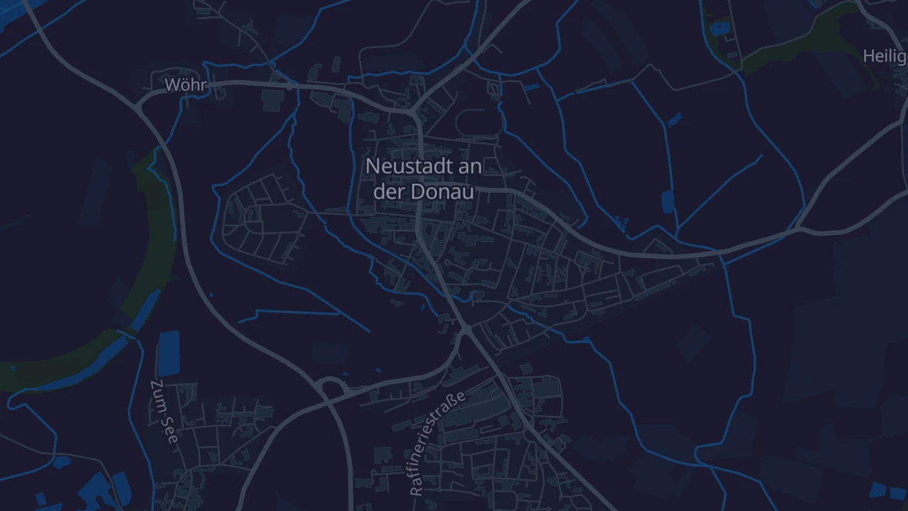Karte von Neustadt an der Donau