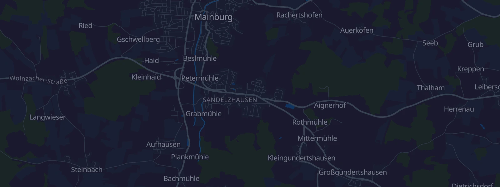 Karte von Mainburg, Ortsteil Sandelzhausen