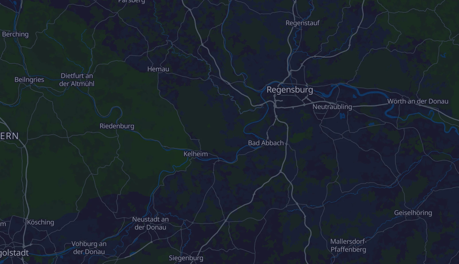 Karte der Region Regensburg & Donautal