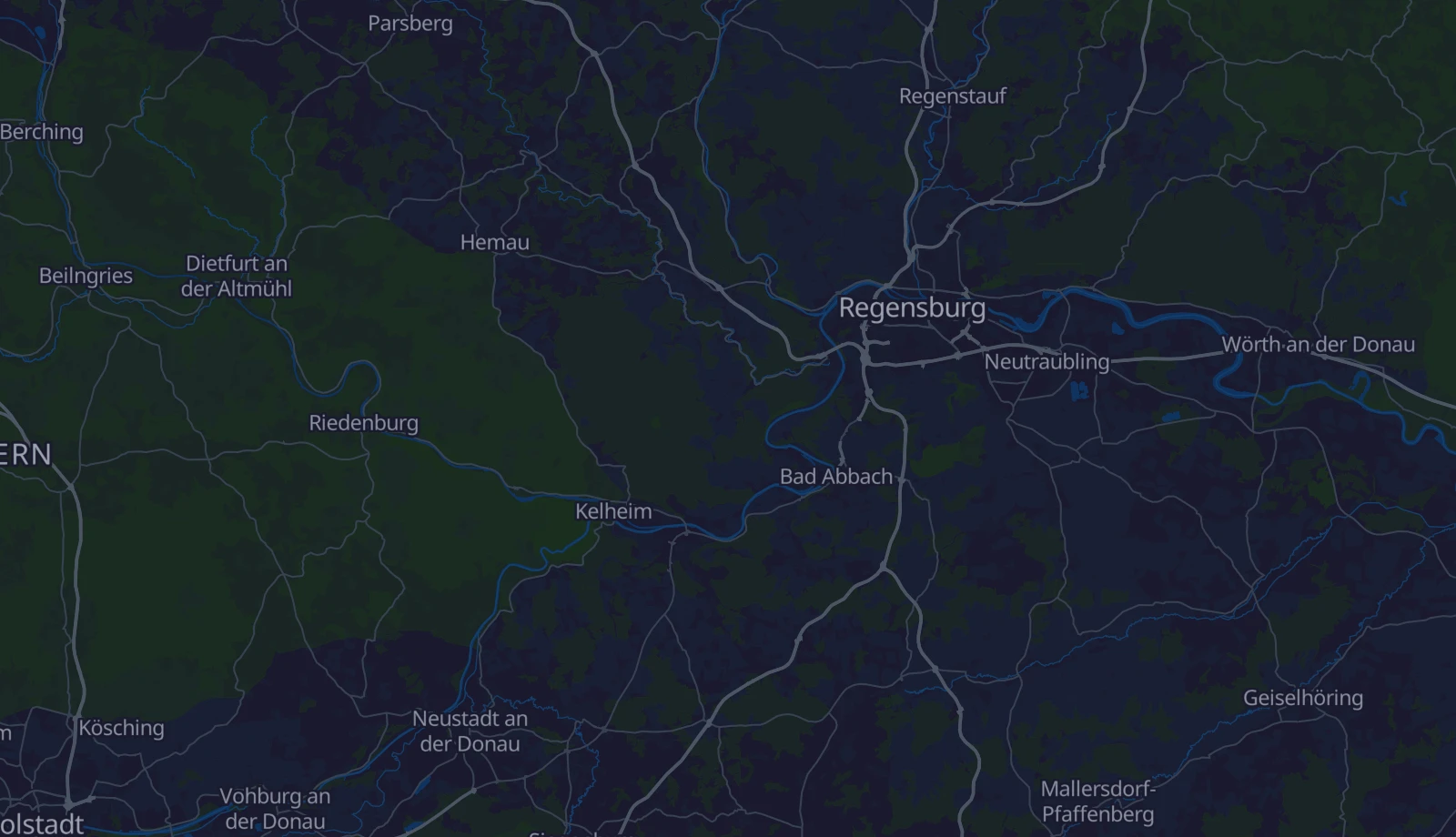 Karte der Region Regensburg & Donautal