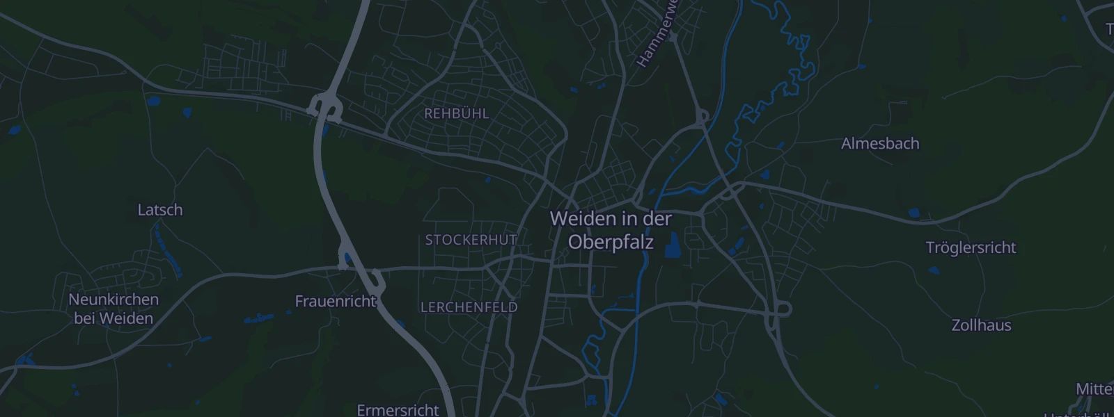 Karte von Weiden i.d.OPf.