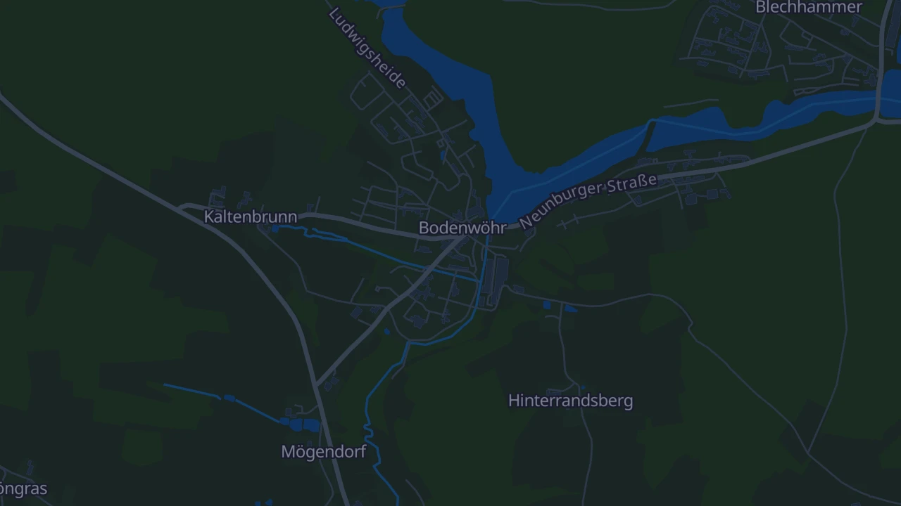 Karte von Bodenwöhr