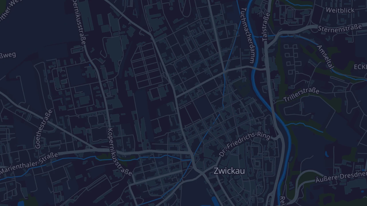 Karte von Zwickau