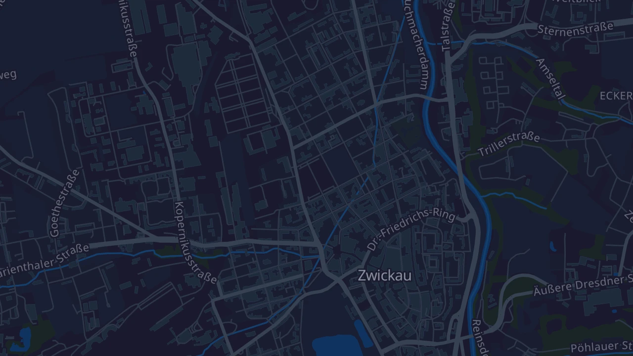 Karte von Zwickau