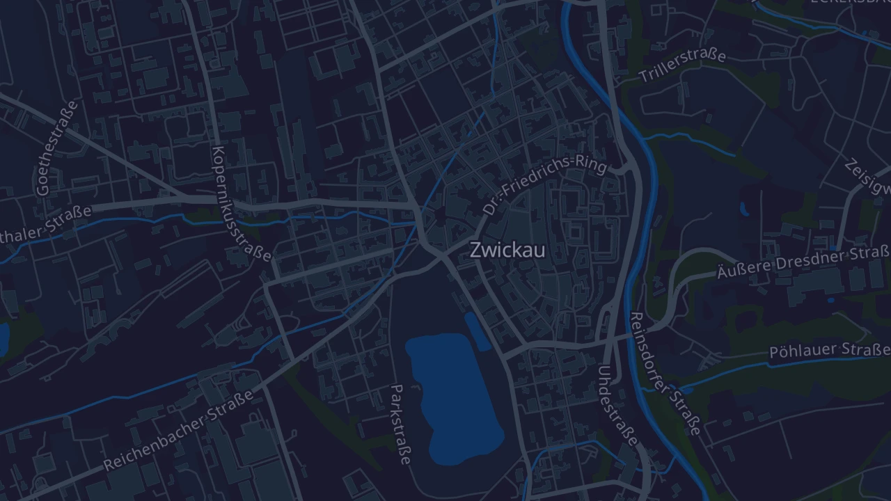 Karte von Zwickau