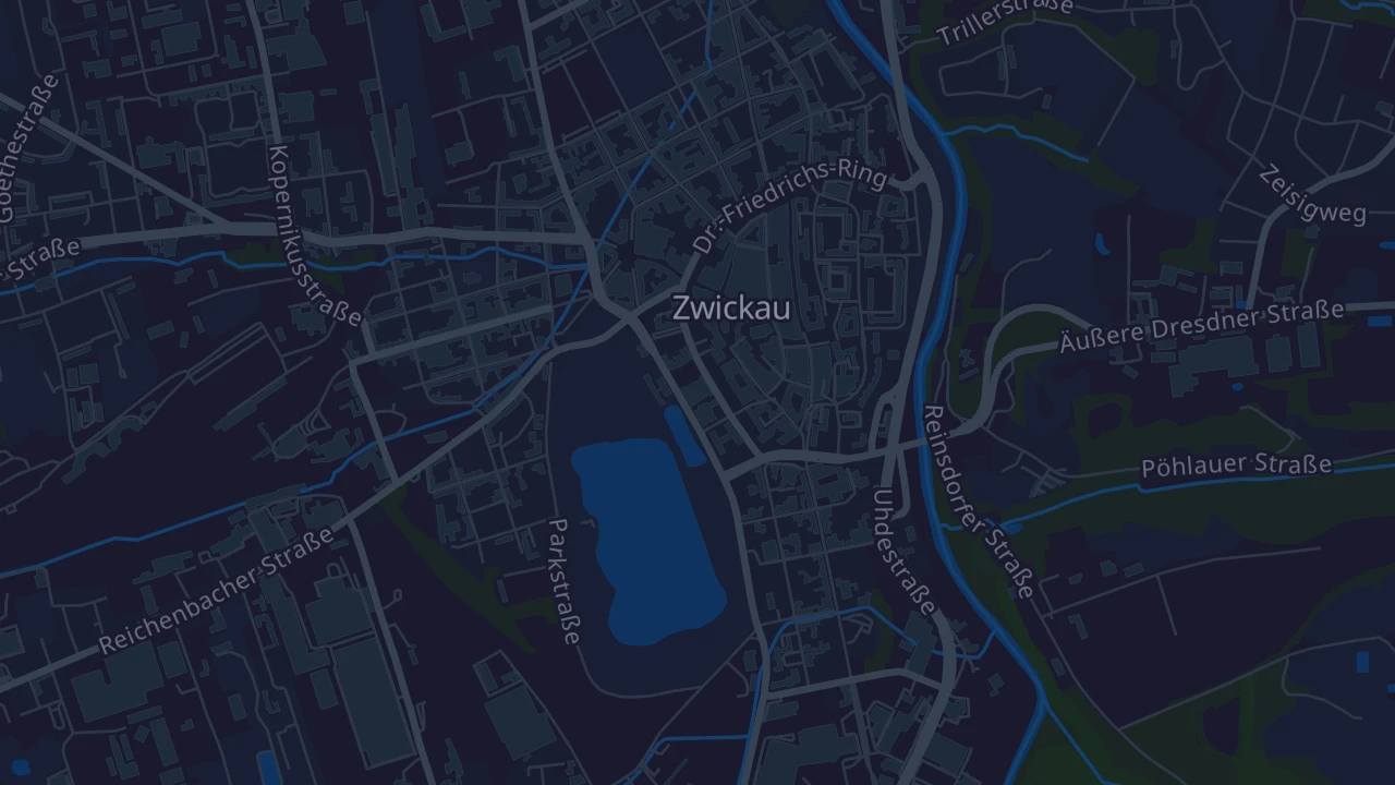 Karte von Zwickau