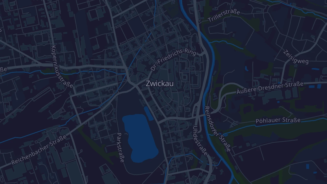 Karte von Zwickau