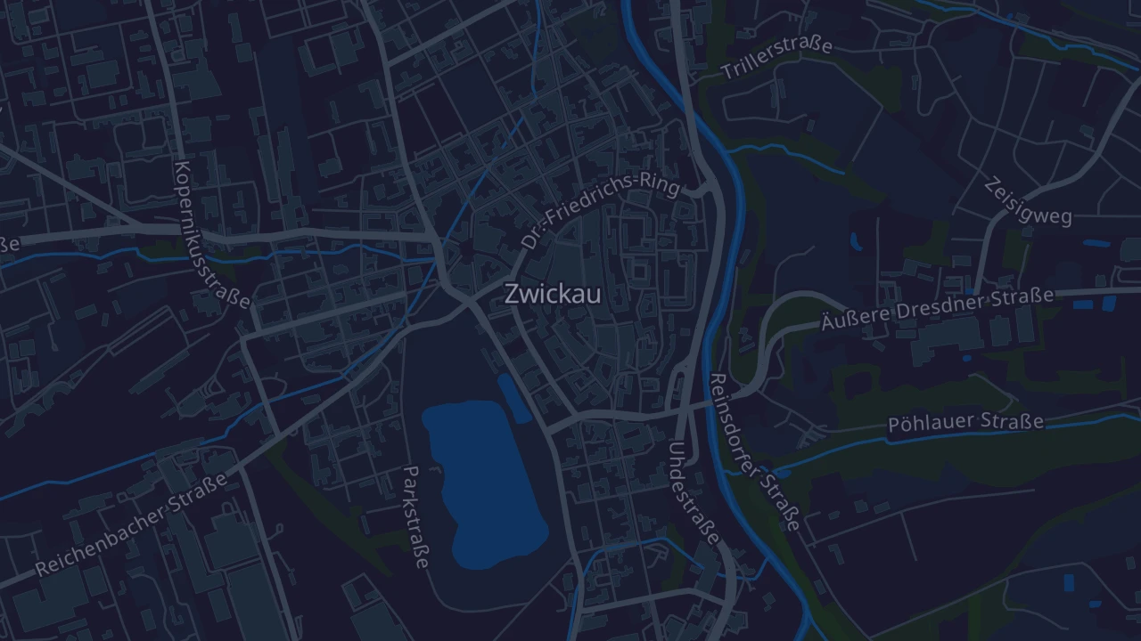 Karte von Zwickau