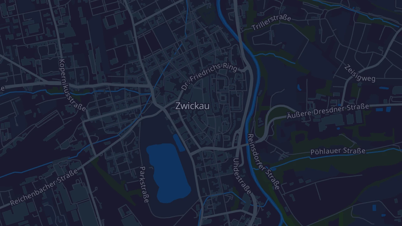 Karte von Zwickau