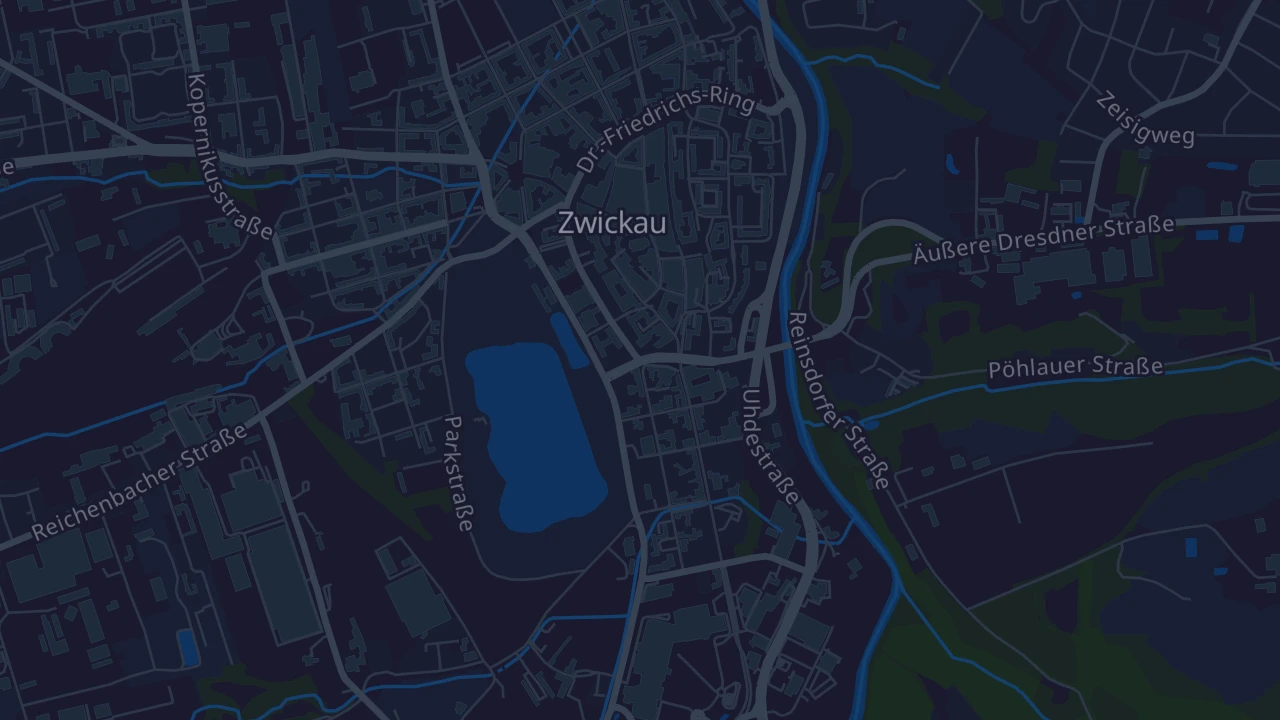 Karte von Zwickau