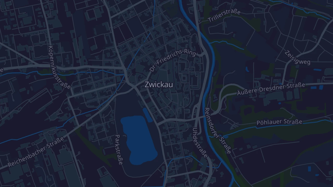 Karte von Zwickau