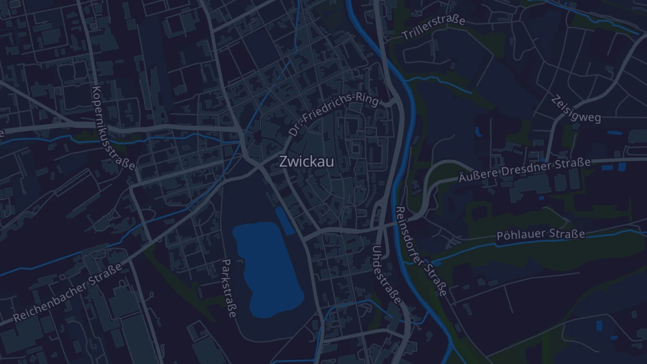Karte von Zwickau