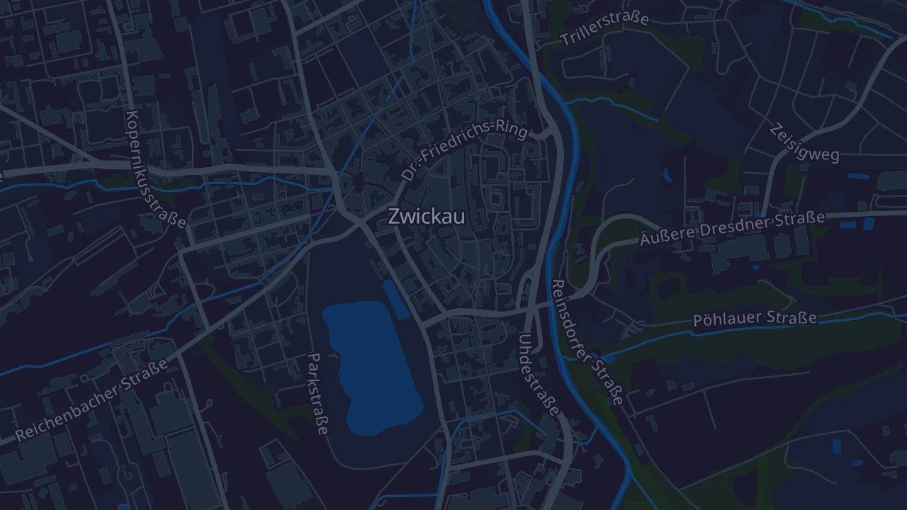 Karte von Zwickau