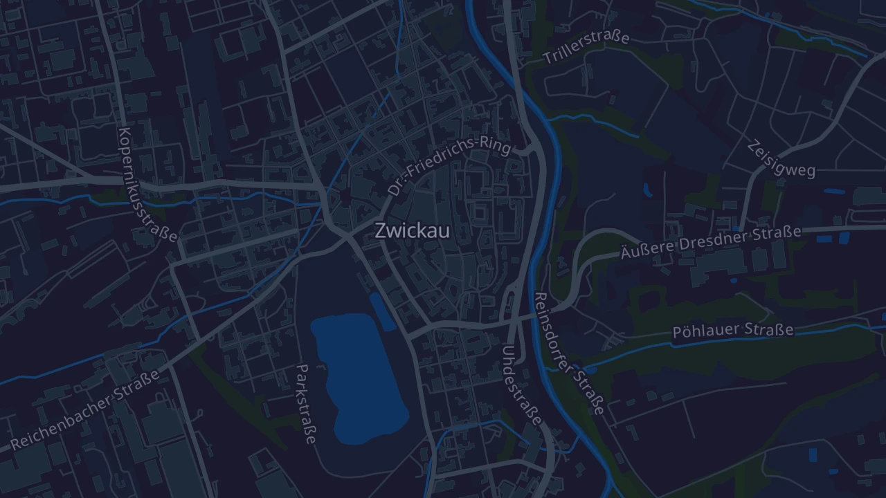 Karte von Zwickau