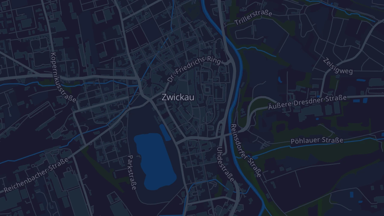 Karte von Zwickau