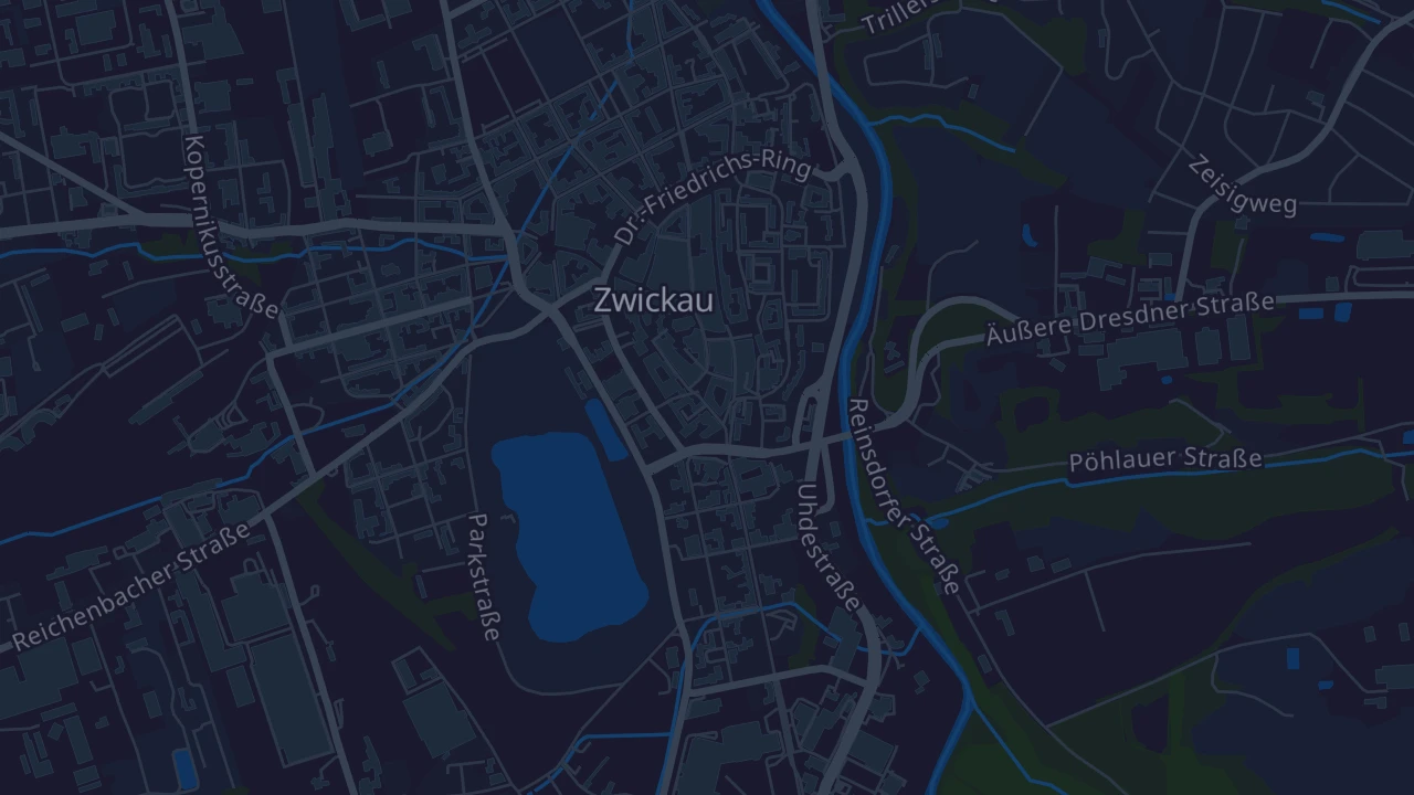 Karte von Zwickau
