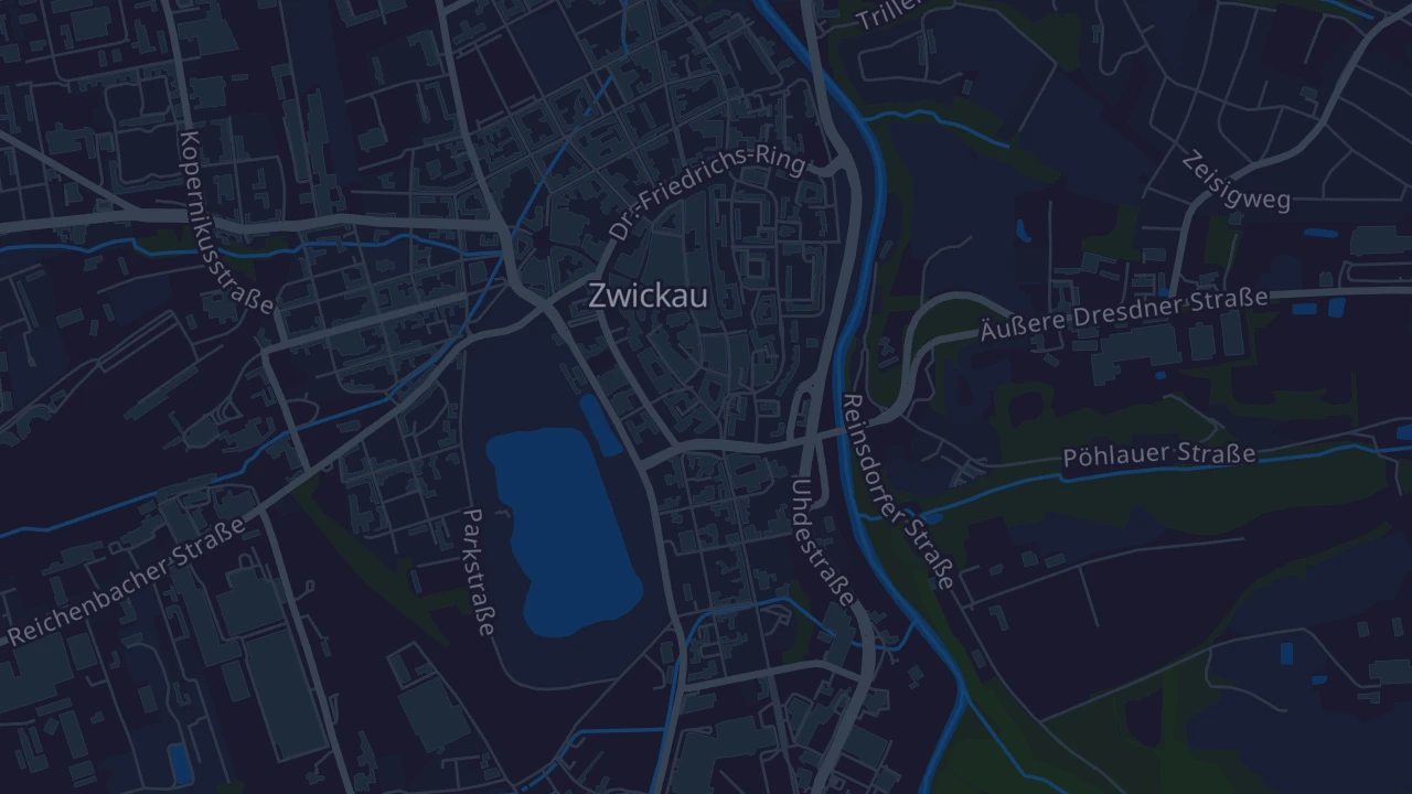Karte von Zwickau