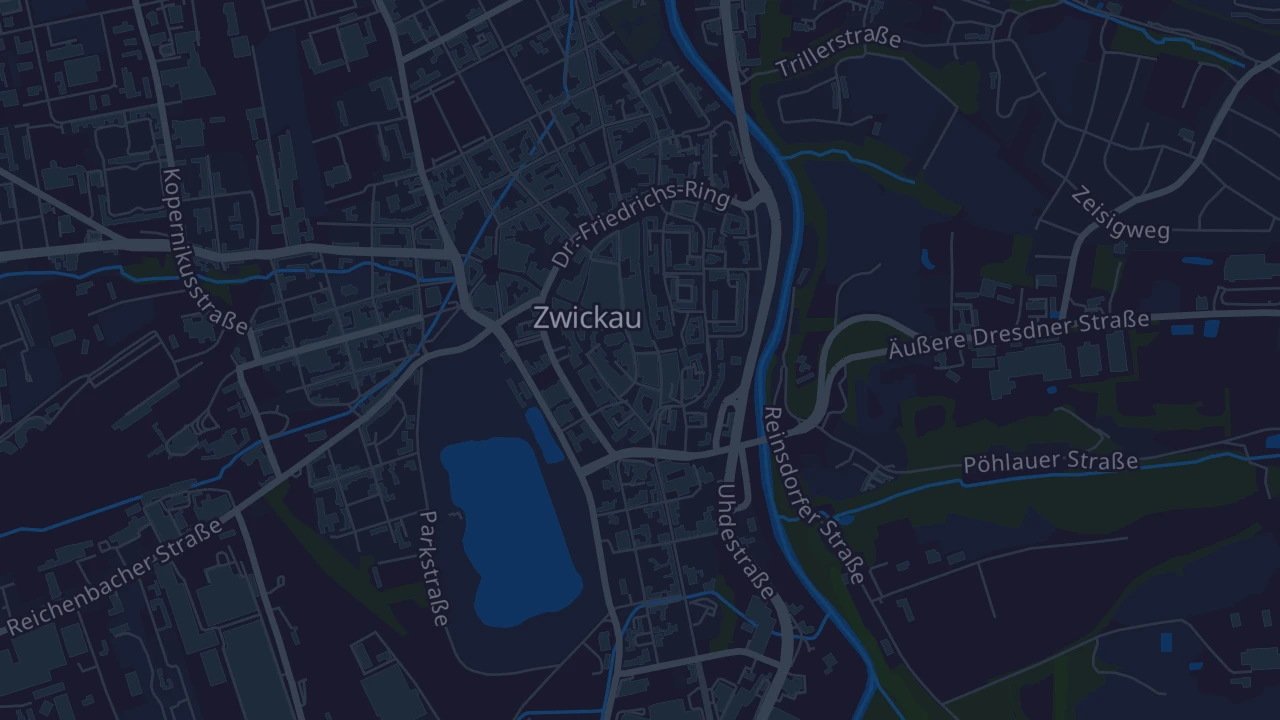Karte von Zwickau
