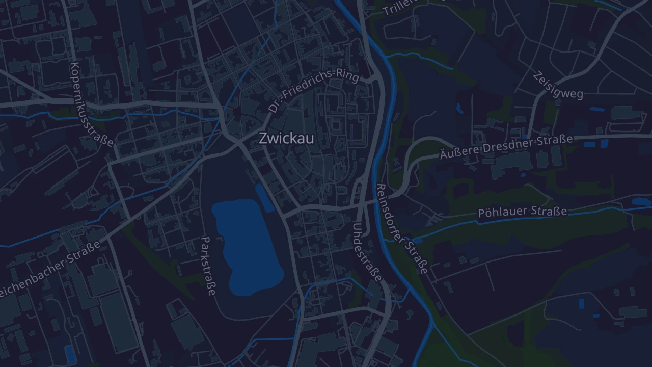 Karte von Zwickau