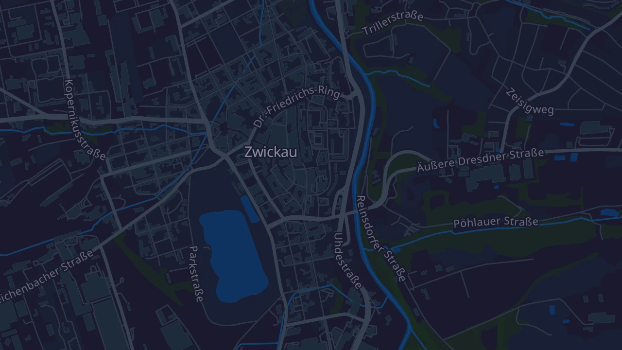 Karte von Zwickau